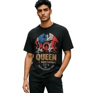 Next Level Apparel T-Shirt Queen + Adam Lambert 2014 North American Tour Size L